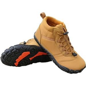 Veiligheidsschoenen Heren, Orthopedische Schoen Met Boogondersteuning For Heren, Comfortabele Antislip Wandelschoenen, Lichtgewicht Instappers Met Dikke Hak En Korte Laarzen(Khaki,43)