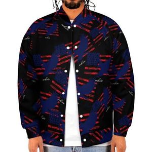 American Eagle Vlag Grappige Mannen Baseball Jacket Gedrukt Jas Zachte Sweatshirt Voor Lente Herfst