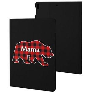 Plaid Mama Bear Case Compatibel Voor ipad Pro/ipad Air3 (10.5 inch) Slim Case Cover Beschermende Tablet Cases Stand Cover
