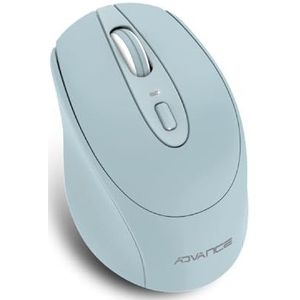 AD ADVANCE Feel Serie: 2,4 GHz 1600 dpi draadloze muis/nano-USB-ontvanger/4 knoppen en scrollwiel/klikken ultra stil en ergonomisch ontwerp/compatibel: Windows, macOS (blauw)