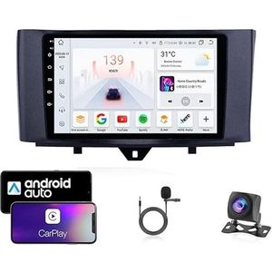 Android 13 Dubbel Din Auto Stereo Touchscreen Auto Stereo Voor Benz Smart Fortwo 2 2010-2015 Met Bluetooth GPS Navigatie WiFi FM Radio USB/SWC/Plug en Play Ondersteuning Carplay&Android Auto(8 Core 4G