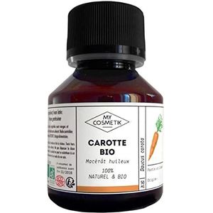 MY COSMETIK - Worteloliemaceraat - ORGANIC Van biologische landbouw - 100% puur en natuurlijk - Gemaakt in Frankrijk - Verheldert de teint, bereidt de huid voor op de zon - 100 ml