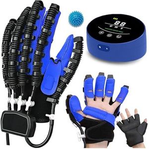 Robot Handschoen voor Hand Revalidatie - Slimme Rehabilitatie Handschoen met Spiegeltherapie voor Beroerte, Halfzijdige Verlamming, Thuisbehandeling, Trainingsmodi (Kies Linker/Rechterhand)