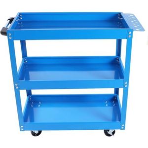 keukenwagen Gereedschapswagen op wielen 3-laags rollende mechanische gereedschapswagen Zware stalen gereedschapswagen MET/afsluitbare wielen Service Carts