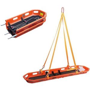 PA-DABAOO Opvouwbare Brancard, Multifunctionele Reddingsbrancard, Draagbare Reddingsmand Brancard Met Tillendiastiek, Helikopter Reddingsmand Brancard