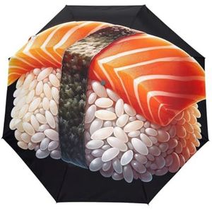 GAIREG Zalm Sushi Travel Paraplu Automatische Open Close Compact Opvouwbare Regen Paraplu