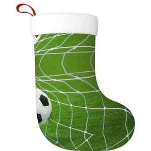 Kfjghhl Groen Gras Voetbal Kerst Kous Volwassen Kind Klassieke Kous Gift Opknoping Zakken Woondecoratie Gift Bag