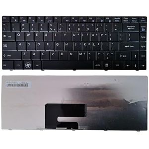 NIEUWE US laptop toetsenbord for MSI X320 X300 X340 X400 Tastatur Medion Akoya Mini E1312 E1313 zwart/wit (Color : Svart)