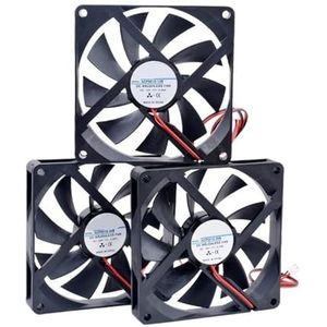 1 ventilator ACP9015 9,2 cm 92 mm 92 x 92 x 15 mm DC 5 V 12 V 24 V dubbele kogellagers, geschikt voor omvormerchassis (12 V, 4000 rpm, vaste kleur)