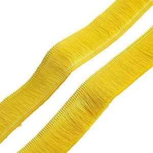 Kwastjes 1 meter/zak 30 mm breed polyester veelkleurige kwastjes franje kant voor kleding decoratie doe-het-zelf hoofdtooi oorbel kledingstuk accessoire (kleur: geel)