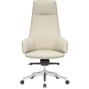 Comfortabele bureaustoelen Lederen bureaustoelen voor kantoor Ademende ergonomische bureaustoelen Aluminium voetbureaustoelen