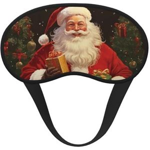 Kerstman slaapmasker voor zijslaper, lichtblokkerende nachtmaskers voor slapen oogmasker voor vrouwen mannen oogbedekking zachte comfortabele oogschaduw voor reizen, dutje