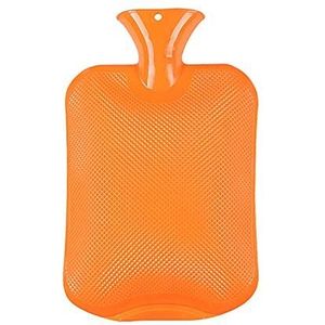 Mini warmwaterkruik, warmwaterkruik 2000 ml rubber hoge dichtheid winter handwarmer draagbare dikke warmwaterkruik zak voet warmwaterkruik (maat : paars) (maat: oranje)