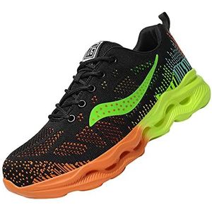 Veiligheidssneakers Voor Heren Dames Met Stalen Neus,Voor Logistiek Werk, Schilderen, Reparatie Van Het Huis, Tuinieren, Vrachtwagen Outdoor Sport,orange▁38