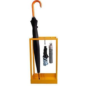Paraplu Stand Vrijstaande Metalen Pole/Wandelen Pole Paraplu Houder w/Druppelbak/Haak