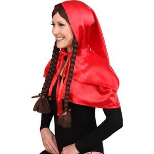 Carnavalskostuum dames roodkapje-cape unisize