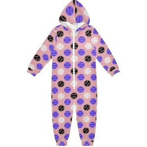 LI ZHI XIN Kinderpyjama uit één stuk met capuchon voor jongens en meisjes, jumpsuits voor kinderen, onesie, slaappak, alles-in-één pyjama, winter, warme huisjumpsuit, 5-14 jaar, kleurrijk