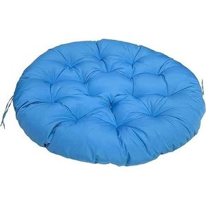 Kussens Papasan Stoelkussen Rond, Dik Stoelkussen Pad for Buiten Ei Stoel Tuinkussen Zitkussen Schotelstoel Rotan Draaistoel Schommelstoel Hangstoel Binnen En Buiten(Blue 2,120x120cm)