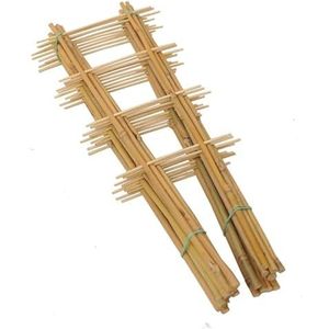 DIXIE STORE Bamboe ladder trellis gemaakt van bamboestokken ter ondersteuning van pot- en hangplanten bamboe houten plantenstandaard 1 set x 10 stuks lengte 45cm 2S