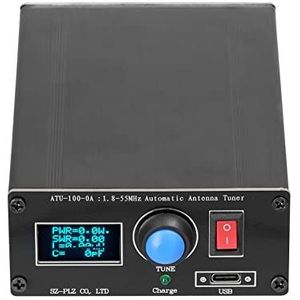 ATU-100-0A 1.8-55MHz Mini Automatische Antenne Tuner Oled-scherm Aluminium Outcase with1800MAh Batterij ATU Antenne Tuner Professionele instrumenten en gereedschappen