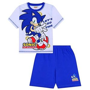Sonic The Hedgehog Laten we dit Korte Gamer Katoen PJ's Jongen Wit, Kleur: wit, 8-9 jaar