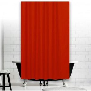 KS Handel 24 douchegordijn rood 240 x 230 textiel 240 breed x 230 hoog! Extra lengte! Shower Cortain rood outsize!