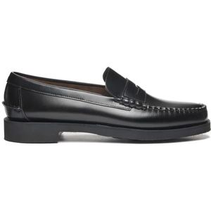 Sebago Heren Dan Po Loafers, Zwart 902, 43 EU