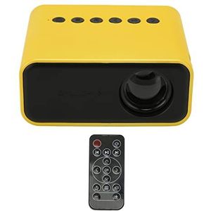 Draagbare Filmprojector, LED-gele 1080P HD-videoprojector 1920x1080 voor Kamperen voor Kinderen (EU-stekker)