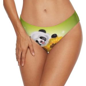 Anantty Badmode voor dames, bikinibroekje, schattige panda, beer, zonnebloem, zwembroek, zwemshort voor meisjes en vrouwen, Meerkleurig, XXL