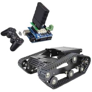 Op afstand bestuurbaar metalen chassis Chassiskit van metalen robot op rupsbanden, zware belasting met dubbele DC 12V-motor (Color : Rc tank kit)