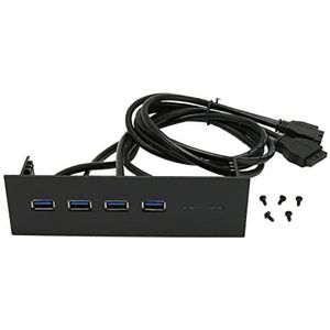 USB3.0 Hub Voorpaneel, Multifunctionele Brede Compatibiliteit USB3.0 Hub Optische Drive Voorpaneel 19 Pin voor 5.25 Inch PC Computer Case