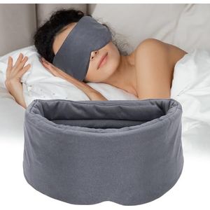 Sysrion Slaapmasker - ultrazacht, comfortabel slaapmasker voor thuis, slaap, reizen, ploegendienst, neuskussen, ontworpen lichtblokkerende oogblinder, volledig verstelbare riem en huidvriendelijk