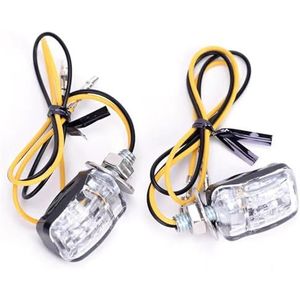 Richtingaanwijzer Licht Universall 2 Stuks 12V 6LED Motorfiets Amber Richtingaanwijzer Motorfiets Knipperlicht Indicator Licht Zwart