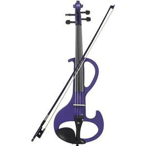 Viool Professionele 4/4 Elektrische Viool Fiddle Snaarinstrument Paarse Elektrische Fiddle Met Case Kabel Hoofdtelefoon Voor Muziekliefhebbers