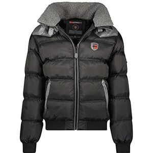 Geographical Norway Winterjack, gewatteerd, designerjack, voor heren, zwart-donkergrijs, XL