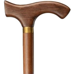 DQZRTUECA Wandelstok van walnoothout, ergonomisch handvat, 2 boogontwerpen, 80-93 cm in hoogte verstelbaar, capaciteit 250 kg(B,80Cm(Use Height 150-155Cm))