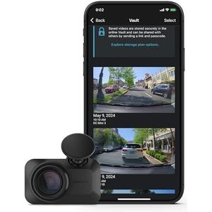 Garmin Dash Cam™ Mini 3, Ultracompact 1080p HD dashcam met een gezichtsveld van 140 graden, ingebouwde Clarity™ polarisator, spraakgestuurd, automatische opname