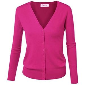 Dames Basic Spring Button Down Cardigan