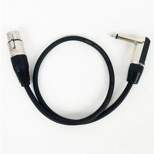 3Pin Vrouwelijke XLR naar 1/4 (6,35mm) TS Hoek Mono Mannelijke Jack Ongebalanceerde Microfoonkabel Mic Cord for Dynamische Microfoon 0.3M-15M (Color : Silver, Size : 3m)