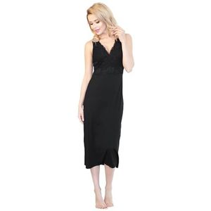 Kalimo Dames halka panay Black-M Nightgown, M, zwart, M