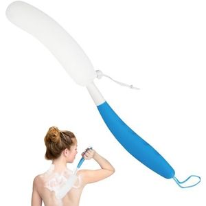 Leetye Mei Doucheborstel met lange steel - baden en lichaamsverzorging - zeep, schrobber en set (blauw-wit)