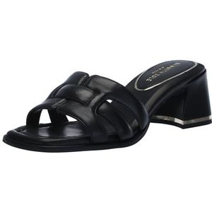 Kenneth Cole New York Harper sandaal met hak voor dames, Zwart leder, 37.5 EU