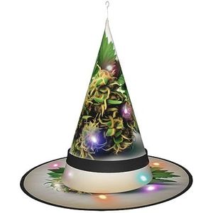 OdDdot A Puff in Time Weed Marihuana Witch Hat - LED gekleurd licht, geschikt voor Halloween, Kerstmis, rollenspel en meer
