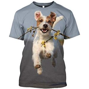 Dierenhond 3D-print T-shirts puppy grappige T-shirts heren vrijetijdskleding vrouwen hip hop T-shirt korte mouwen kleding, Style 06, 4XL