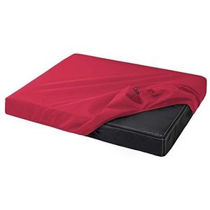 De originele Quick-Cover® BASIC UNI matrasbeschermer | 4-hoekig | beschermhoes hoeslaken polyester - voor hondenmatras hondenmat hondenbank (PE4 | 95x70 cm / 5-12 cm, 04 donkerrood)