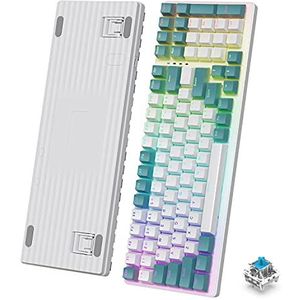 K3 Mechanisch toetsenbord Ultracompacte Mini 98 Keys Bedrade Type C USB Apex Pro NKRO Waterbestendige Optische lineaire Klik Blauwe schakelaar RGB-verlichting voor PC/MAC Gamer Typist QWERTY