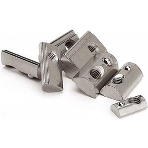 T-gleufmoer, Veer T-sleufmoeren for 20-45 mm aluminiumprofielen M3-M8 draad, verpakking van 50/100 stuks(45S M4x50Pcs)