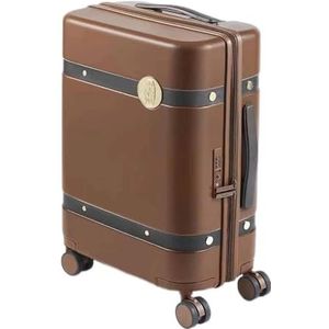 Koffer Vintage bagage Pc (polycarbonaat) bagagekoffer Verstelbare trolleybagage Grote capaciteit combinatieslotbagage lichtgewicht