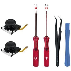 Wigearss Hall Effect 3D Analog Joystick Vervangingsset Reparatiepakket voor Nintendo Switch, Switch OLED en Switch Lite Joy-Con Controllers