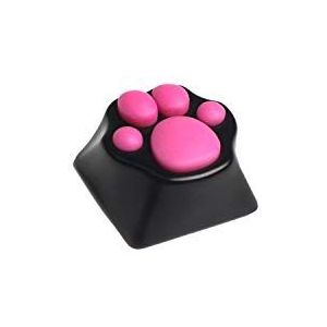Metalen Keycap Kat Klauw Kat Palm Nieuwigheid Keycaps Voor Cherry MX Mechanische Toetsenbord (Zwarte Basis Rode Klauw)